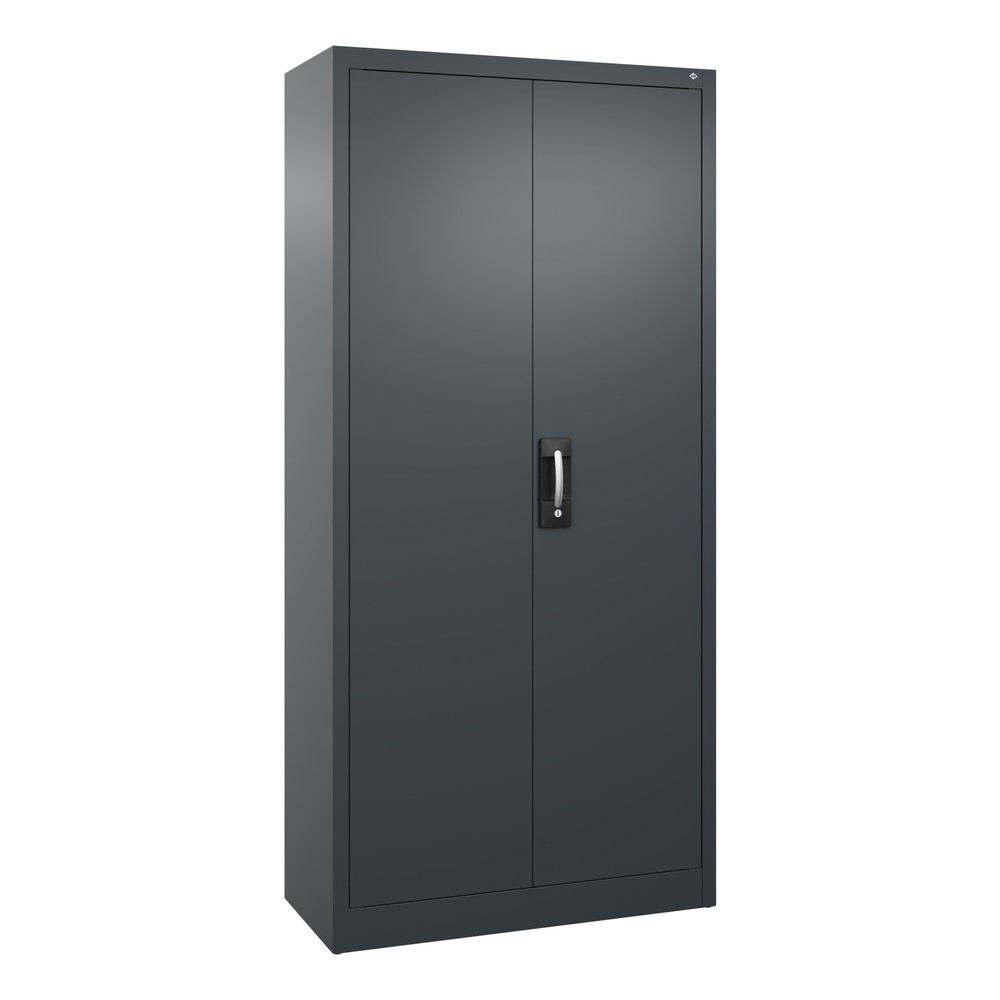 Produktabbildung: C+P Werkstatt-Flügeltürschrank mit 4 Fachböden, HxBxT 1.950 x  930 x 400 mm, anthrazitgrau, anthrazitgrau