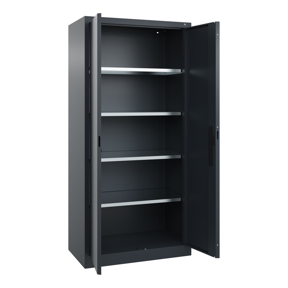 Produktabbildung Nr. 20: C+P Werkstatt-Flügeltürschrank mit 4 Fachböden, HxBxT 1.950 x  930 x 500 mm, anthrazitgrau, anthrazitgrau