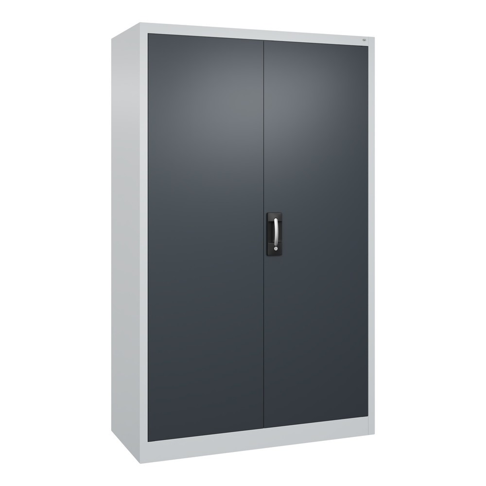 Produktabbildung Nr. 1: C+P Werkstatt-Flügeltürschrank mit 4 Fachböden, HxBxT 1.950 x  1.200 x 500 mm, lichtgrau, anthrazitgrau