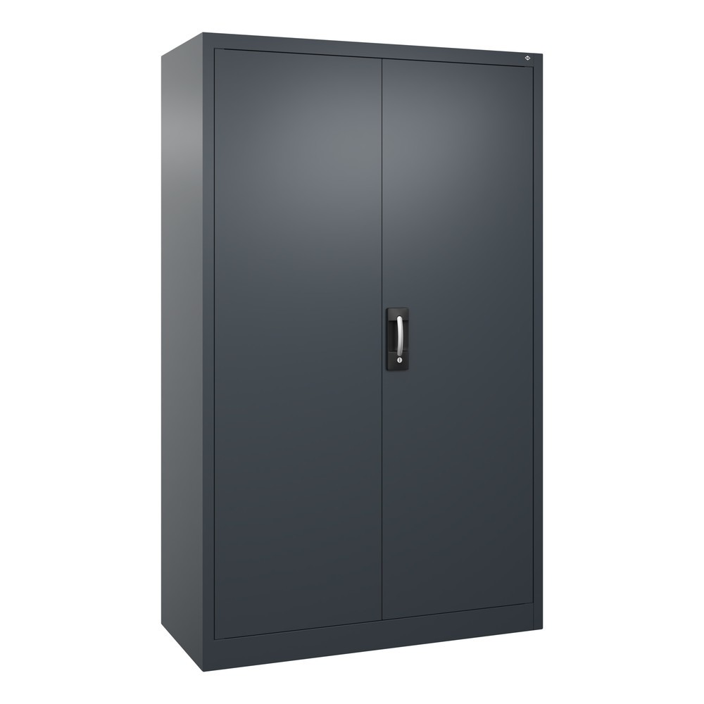 Produktabbildung: C+P Werkstatt-Flügeltürschrank mit 4 Fachböden, HxBxT 1.950 x  1.200 x 500 mm, anthrazitgrau, anthrazitgrau