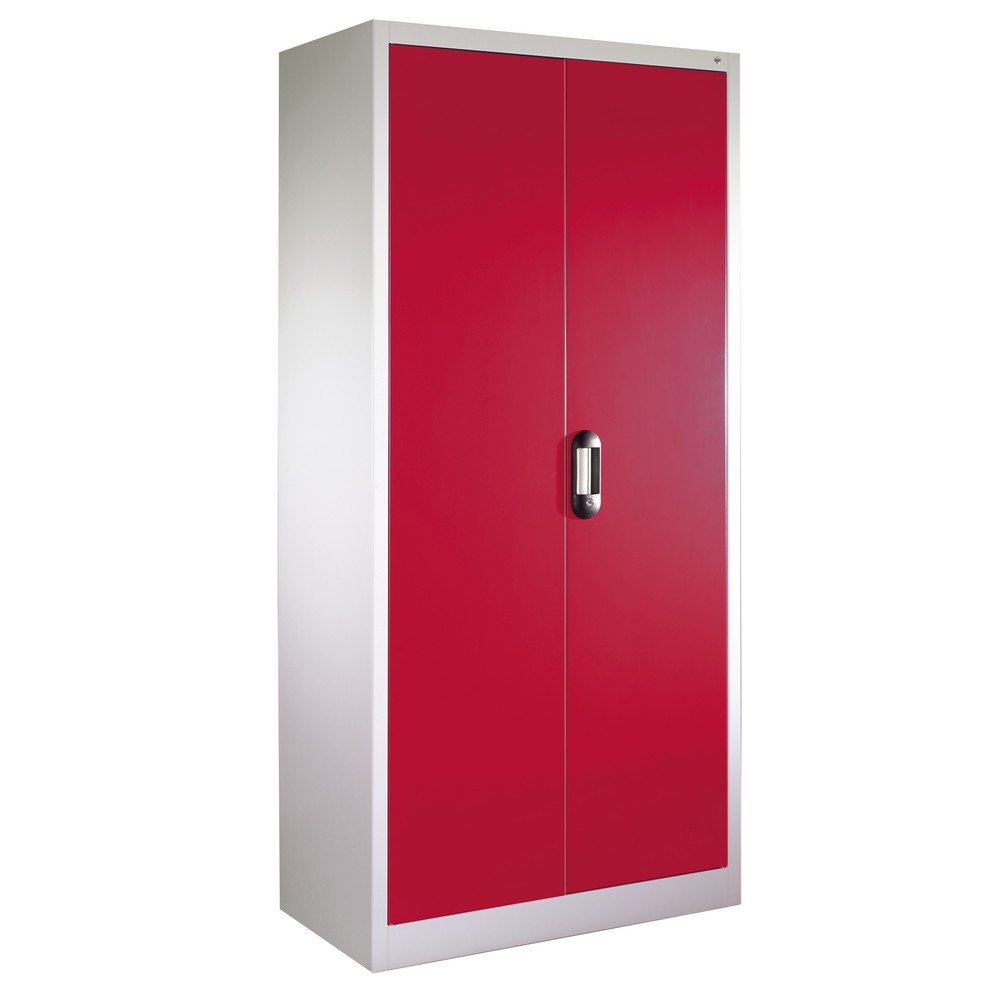 Produktabbildung Nr. 10: C+P Werkstatt-Flügeltürschrank mit 4 Fachböden, HxBxT 1.950 x  930 x 500 mm, lichtgrau, enzianblau