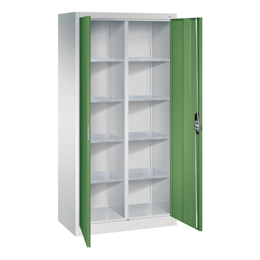 Produktabbildung Nr. 4: C+P Werkstatt-Flügeltürschrank mit Mittelwand + 8 Fachböden, HxBxT 1.950 x 930 x 500 mm, anthrazitgrau, schwarzgrau