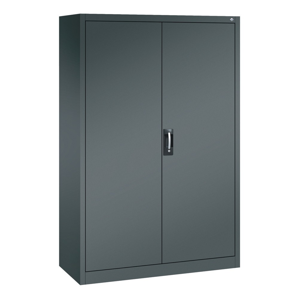 Produktabbildung Nr. 1: C+P Werkstatt-Flügeltürschrank mit Mittelwand + 8 Fachböden, HxBxT 1.950 x 1.200 x 500 mm, anthrazitgrau, anthrazitgrau