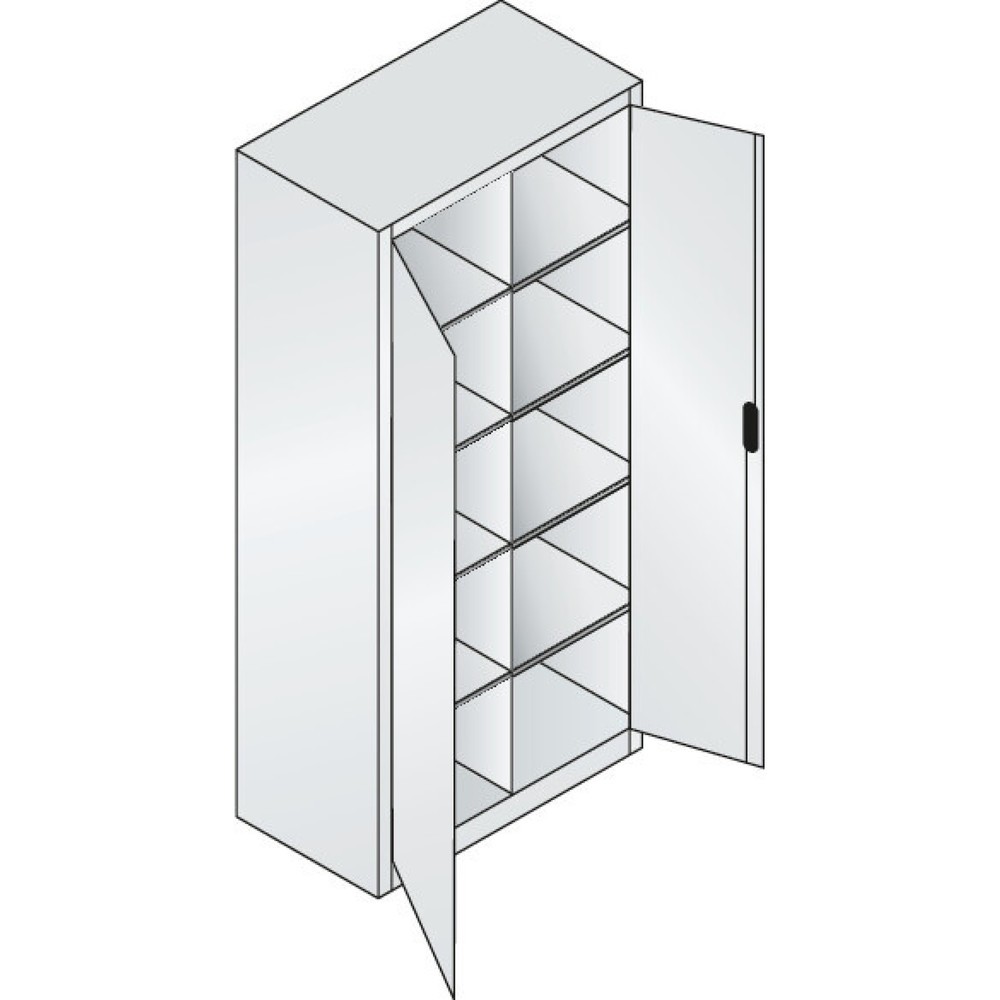 Produktabbildung Nr. 5: C+P Werkzeugschrank, Schubladen 4x174 mm, 6 Böden, Breite 930 mm, lichtgrau, rubinrot