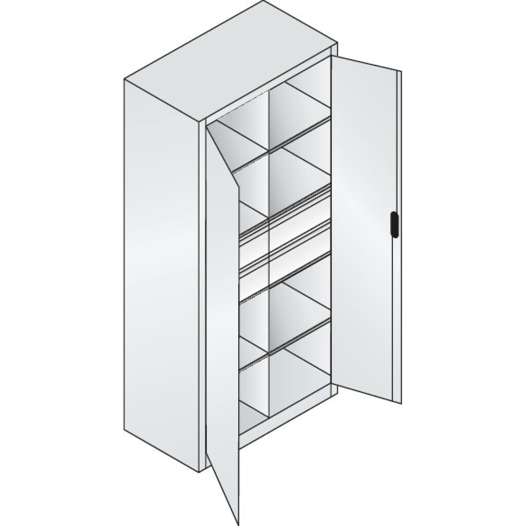 C+P Werkzeugschrank, Schubladen 4x174 mm, 6 Böden, Breite 930 mm, anthrazitgrau, anthrazitgrau Produktabbildung Nr. 6: C+P Werkzeugschrank, Schubladen 4x174 mm, 6 Böden, Breite 930 mm, anthrazitgrau, anthrazitgrau