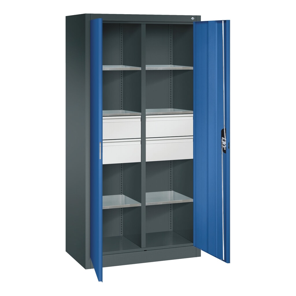 Produktabbildung Nr. 7: C+P Werkzeugschrank, Schubladen 4x86 + 2x174 mm, 6 Böden, Breite 930 mm, lichtgrau, lichtblau