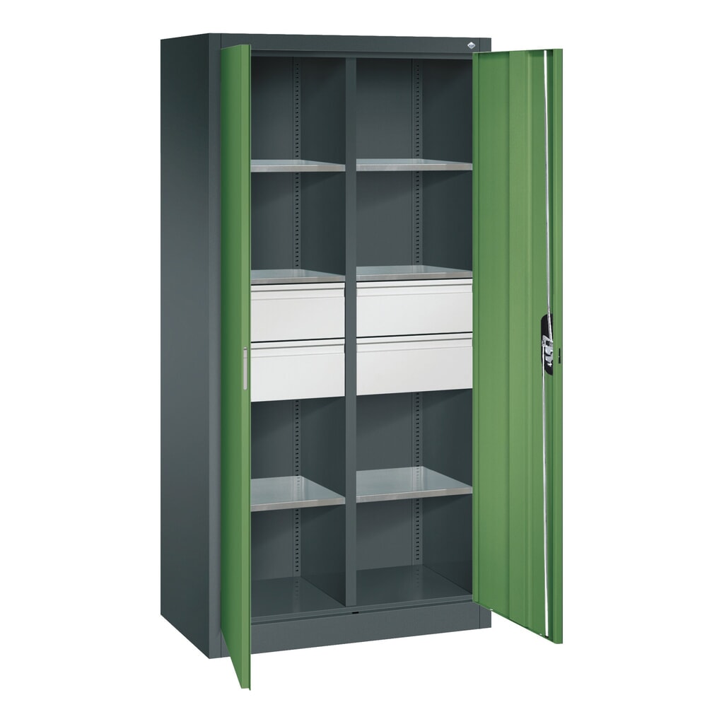 Produktabbildung Nr. 7: C+P Werkzeugschrank, Schubladen 4x86 + 2x174 mm, 6 Böden, Breite 930 mm, lichtgrau, anthrazitgrau