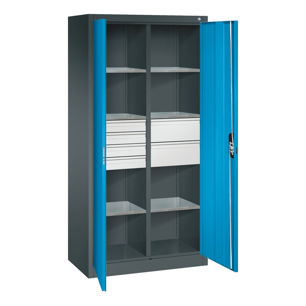 Produktabbildung Nr. 6: C+P Werkzeugschrank, Schubladen 4x86 + 4x174 mm, 6 Böden, Breite 930 mm, lichtgrau, anthrazitgrau