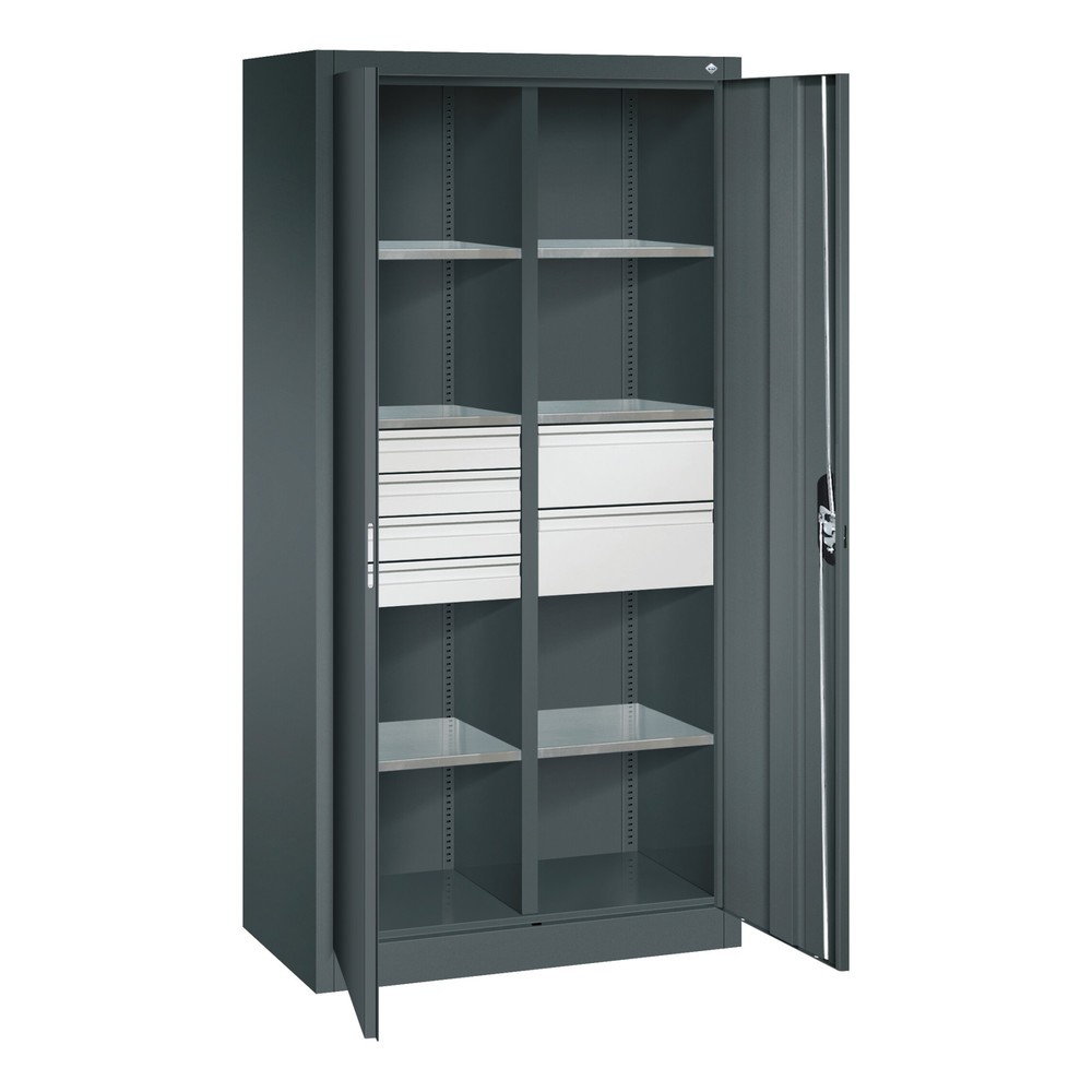 Produktabbildung Nr. 6: C+P Werkzeugschrank, Schubladen 4x86 + 4x174 mm, 6 Böden, Breite 930 mm, anthrazitgrau, lichtblau