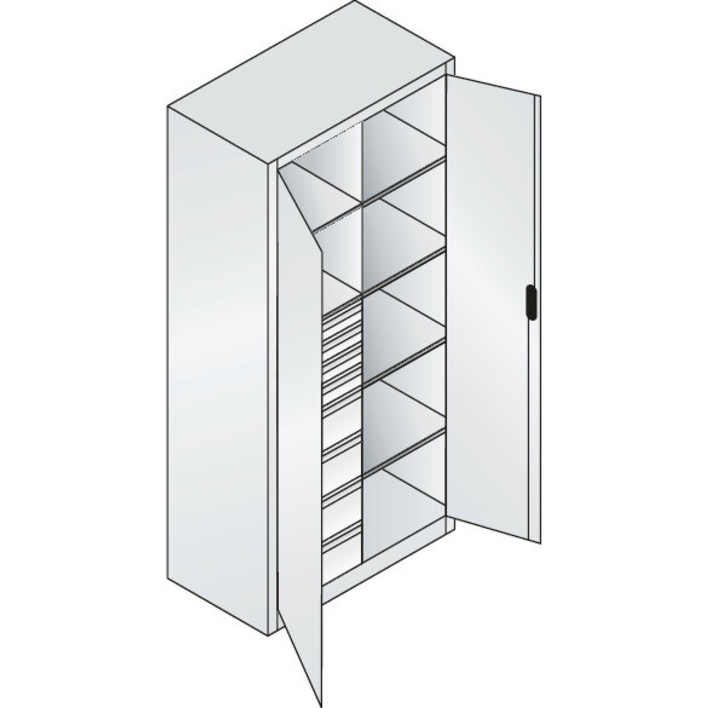 Produktabbildung Nr. 5: C+P Werkzeugschrank, Schubladen 4x86 + 4x174 mm, 6 Böden, Breite 930 mm, anthrazitgrau, schwarzgrau
