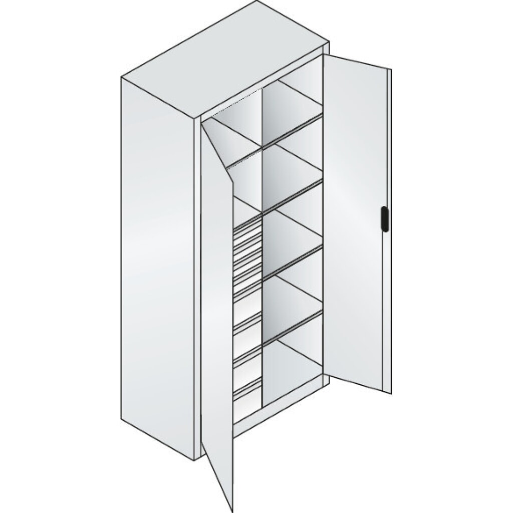 C+P Werkzeugschrank, Schubladen 4x86 + 4x174 mm, 6 Böden, Breite 930 mm, anthrazitgrau, anthrazitgrau Produktabbildung Nr. 8: C+P Werkzeugschrank, Schubladen 4x86 + 4x174 mm, 6 Böden, Breite 930 mm, anthrazitgrau, anthrazitgrau