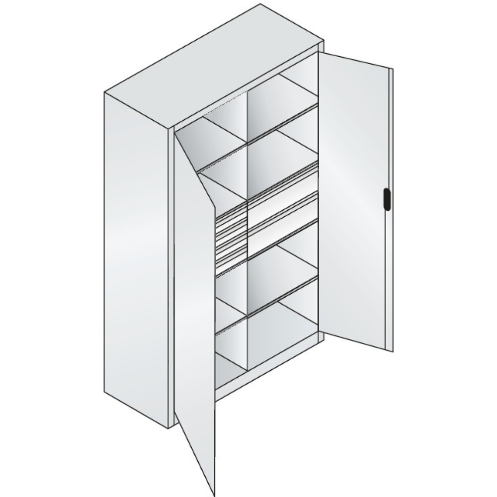 Produktabbildung Nr. 5: C+P Werkzeugschrank, Schubladen 4x86 + 2x174 mm, 6 Böden, Breite 1.200 mm, lichtgrau, anthrazitgrau