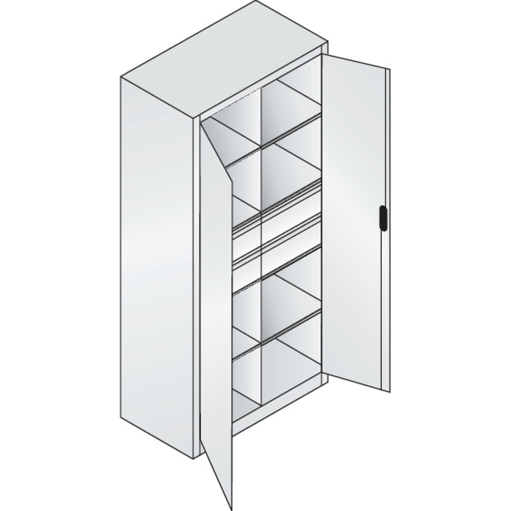 Produktabbildung Nr. 8: C+P Werkzeugschrank, Schubladen 4x174 mm, 6 Böden, Breite 930 mm, anthrazitgrau, enzianblau