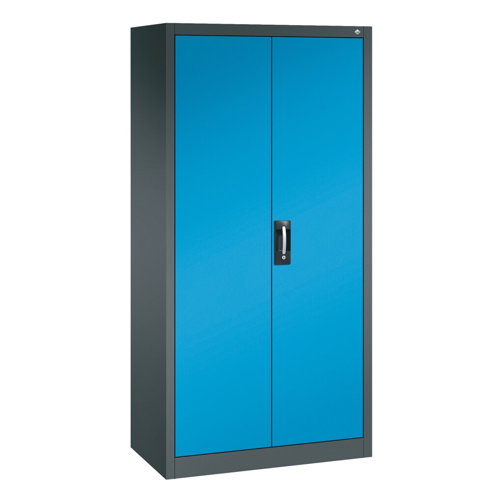 Produktabbildung: C+P Werkzeugschrank, Schubladen 4x174 mm, 6 Böden, Breite 930 mm, anthrazitgrau, lichtblau