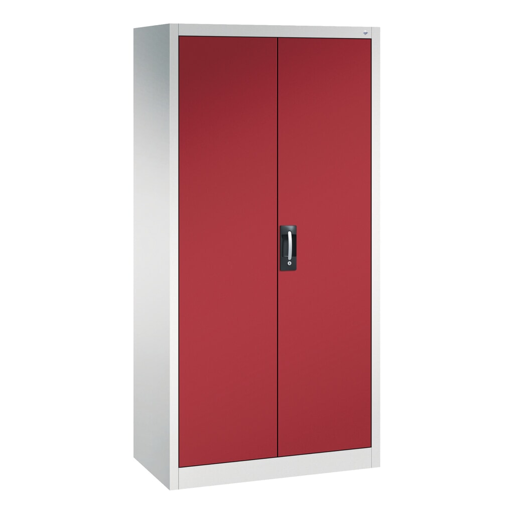 C+P Werkzeugschrank, Schubladen 4x86 + 2x174 mm, 6 Böden, Breite 930 mm, lichtgrau, rubinrot Produktabbildung: C+P Werkzeugschrank, Schubladen 4x86 + 2x174 mm, 6 Böden, Breite 930 mm, lichtgrau, rubinrot