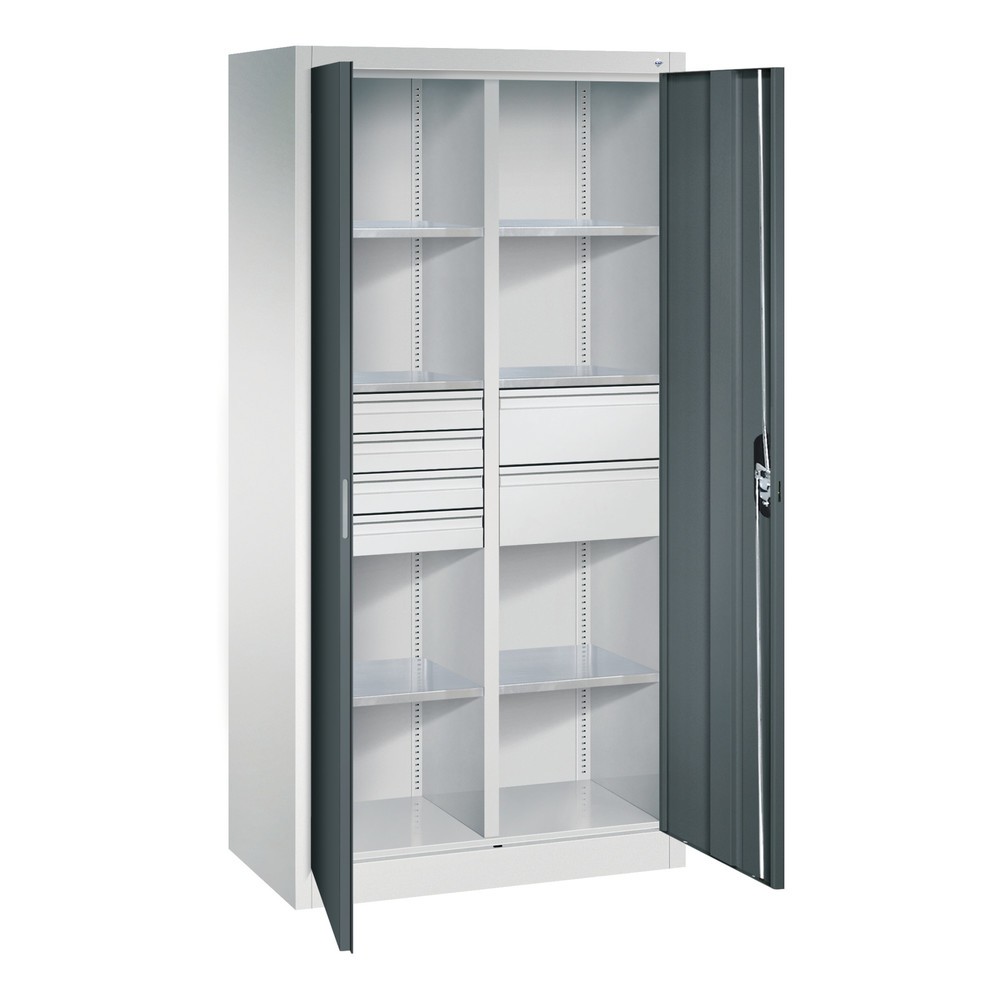 Produktabbildung Nr. 8: C+P Werkzeugschrank, Schubladen 4x86 + 2x174 mm, 6 Böden, Breite 930 mm, lichtgrau, anthrazitgrau