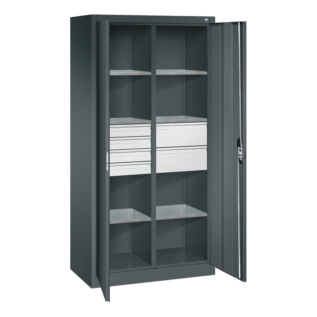 Produktabbildung Nr. 9: C+P Werkzeugschrank, Schubladen 4x86 + 2x174 mm, 6 Böden, Breite 930 mm, anthrazitgrau, anthrazitgrau