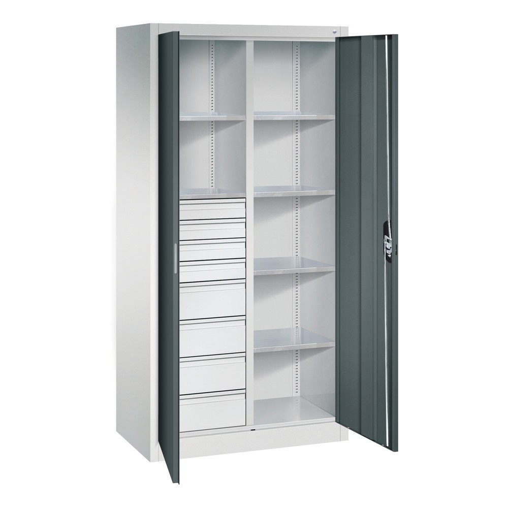 Produktabbildung Nr. 8: C+P Werkzeugschrank, Schubladen 4x86 + 4x174 mm, 6 Böden, Breite 930 mm, lichtgrau, anthrazitgrau