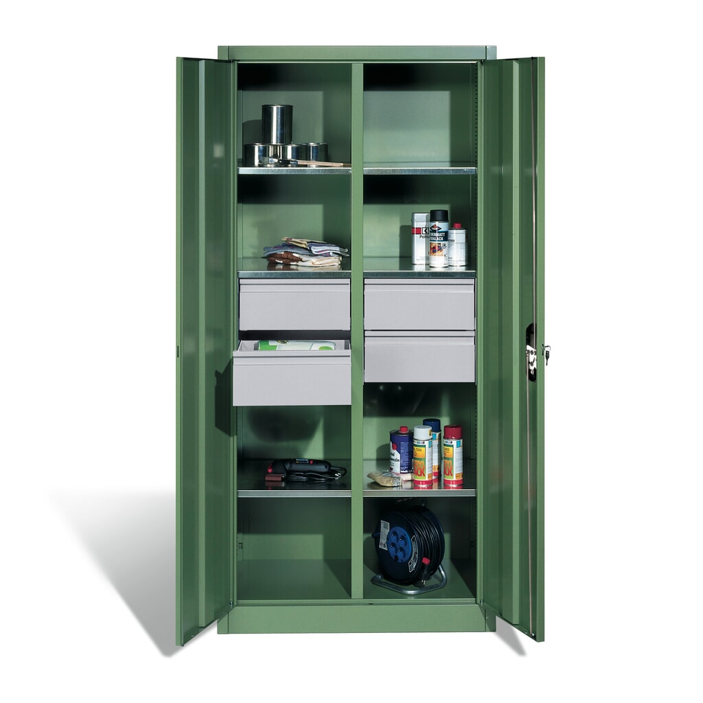 C+P Werkzeugschrank, Schubladen 4x174 mm, 6 Böden, Breite 930 mm, anthrazitgrau, anthrazitgrau Produktabbildung Nr. 4: C+P Werkzeugschrank, Schubladen 4x174 mm, 6 Böden, Breite 930 mm, anthrazitgrau, anthrazitgrau