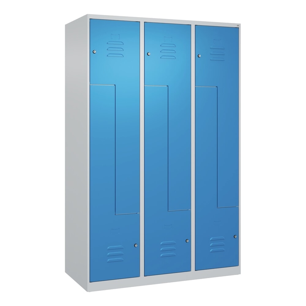Produktabbildung Nr. 9: C+P Z-Spind Classic PLUS, 6 Abteile, HxBxT 1.850 x 1.200 x 500 mm, lichtgrau, lichtblau, Zylinderschloss