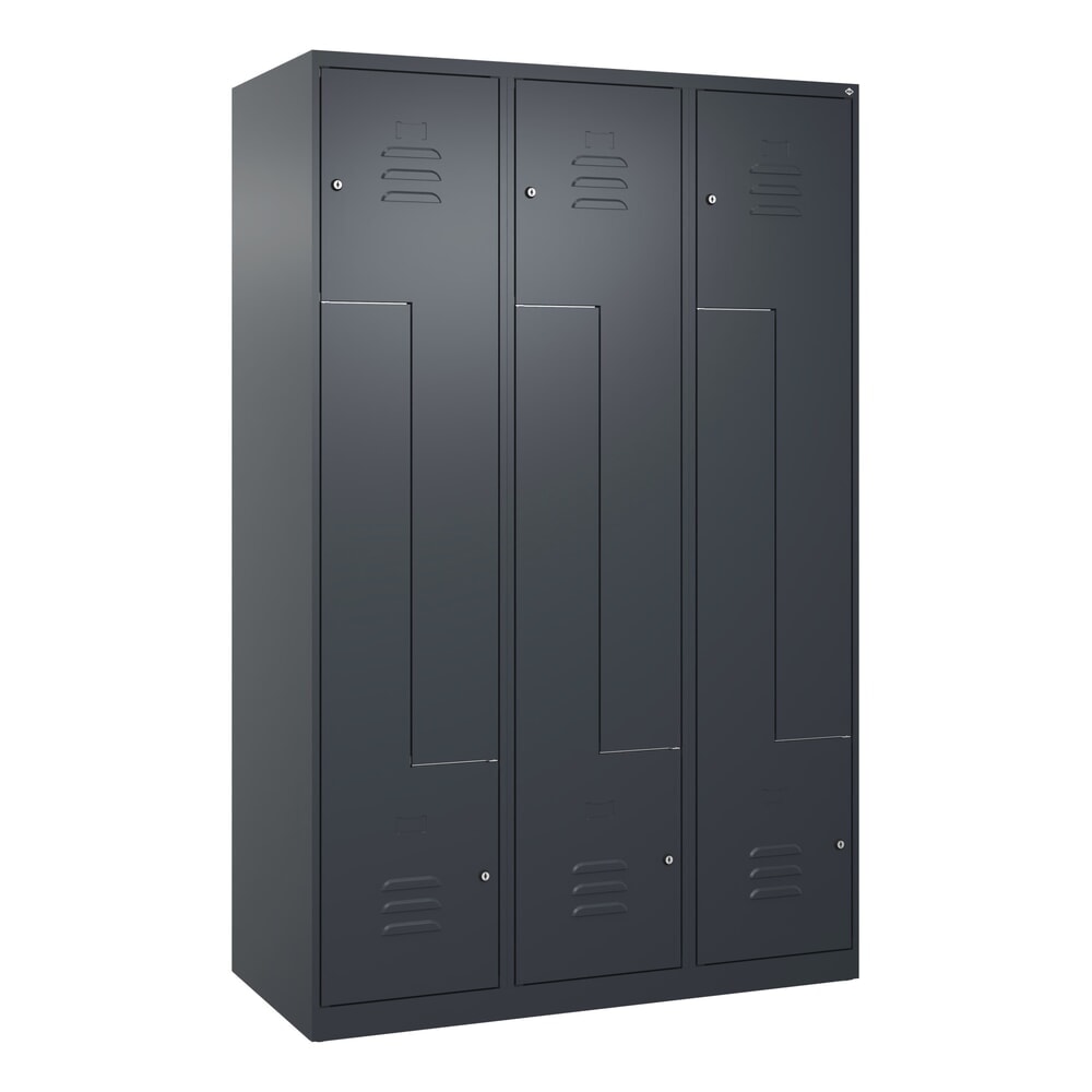 Produktabbildung Nr. 9: C+P Z-Spind Classic PLUS, 6 Abteile, HxBxT 1.850 x 1.200 x 500 mm, anthrazitgrau, anthrazitgrau, Zylinderschloss