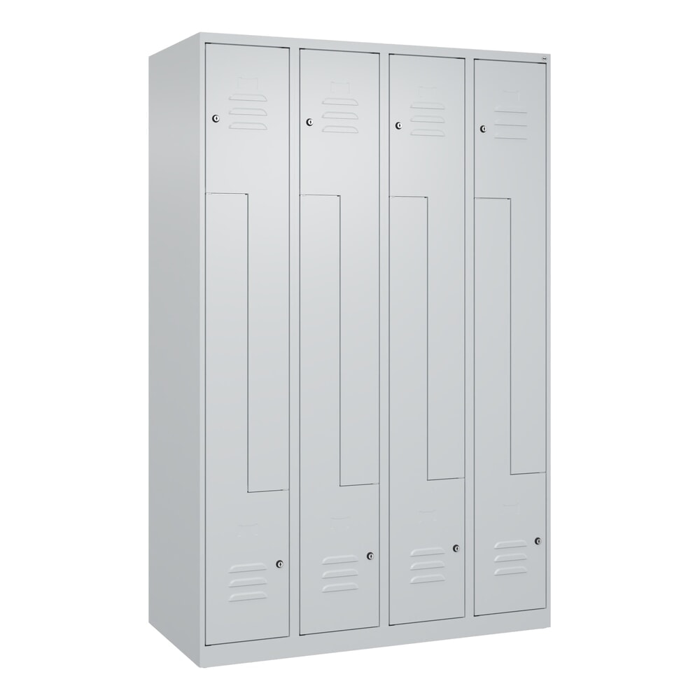 Produktabbildung Nr. 9: C+P Z-Spind Classic PLUS, 8 Abteile, HxBxT 1.850 x 1.200 x 500 mm, lichtgrau, lichtgrau, Zylinderschloss