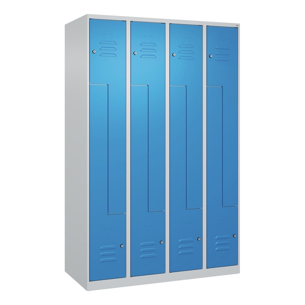 Produktabbildung Nr. 9: C+P Z-Spind Classic PLUS, 8 Abteile, HxBxT 1.850 x 1.200 x 500 mm, lichtgrau, lichtblau, Zylinderschloss