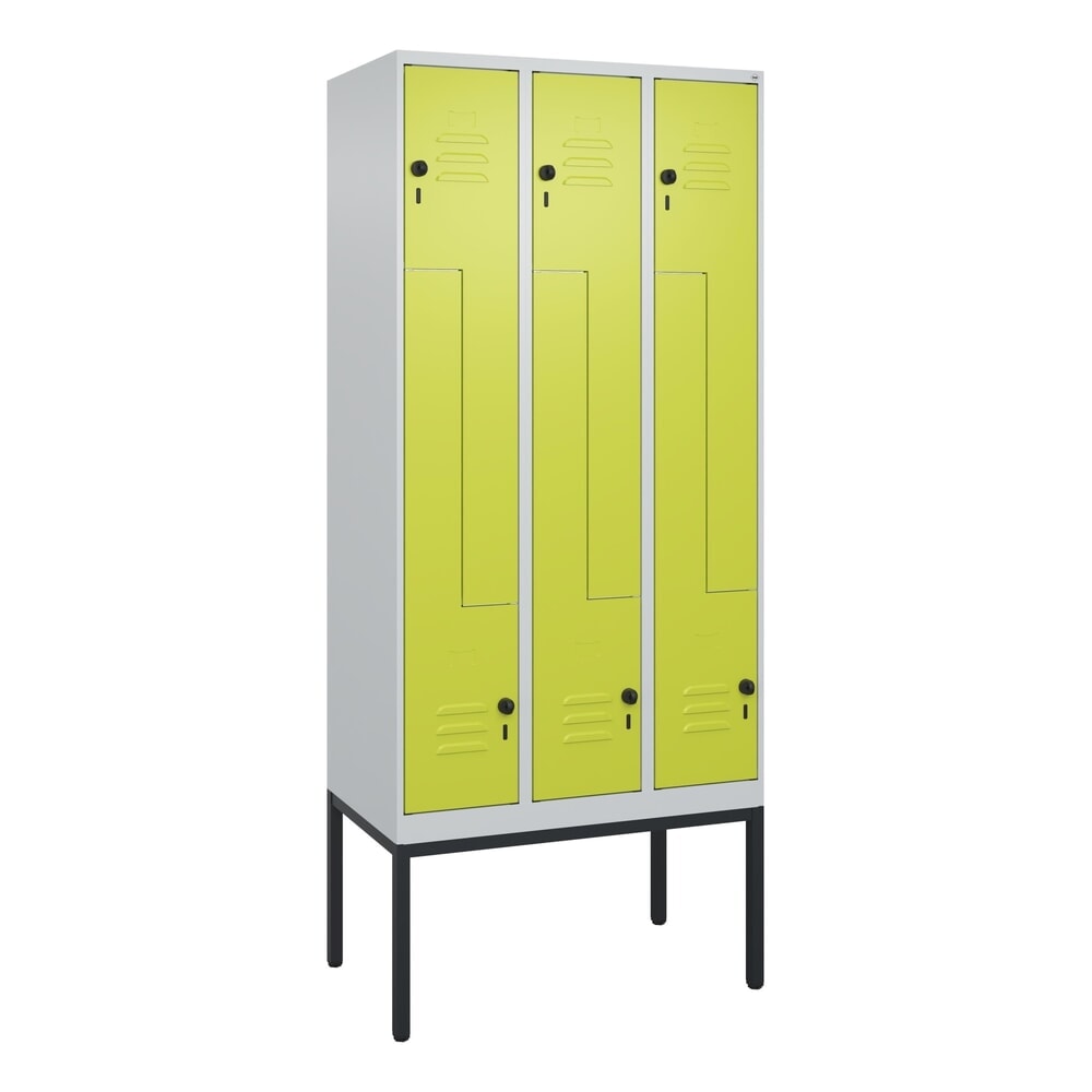 C+P Z-Spind Classic PLUS, Gestell, 6 Abteile, HxBxT 2.120 x 900 x 500 mm, lichtgrau, clowngrün, für Vorhängeschloss Produktabbildung Nr. 9: C+P Z-Spind Classic PLUS, Gestell, 6 Abteile, HxBxT 2.120 x 900 x 500 mm, lichtgrau, clowngrün, für Vorhängeschloss