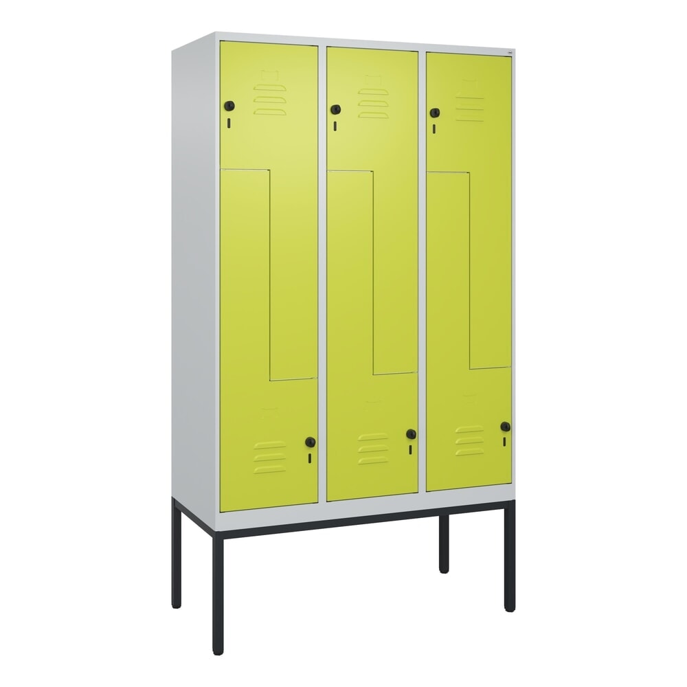 C+P Z-Spind Classic PLUS, Gestell, 6 Abteile, HxBxT 2.120 x 1.200 x 500 mm, lichtgrau, clowngrün, für Vorhängeschloss Produktabbildung Nr. 9: C+P Z-Spind Classic PLUS, Gestell, 6 Abteile, HxBxT 2.120 x 1.200 x 500 mm, lichtgrau, clowngrün, für Vorhängeschloss