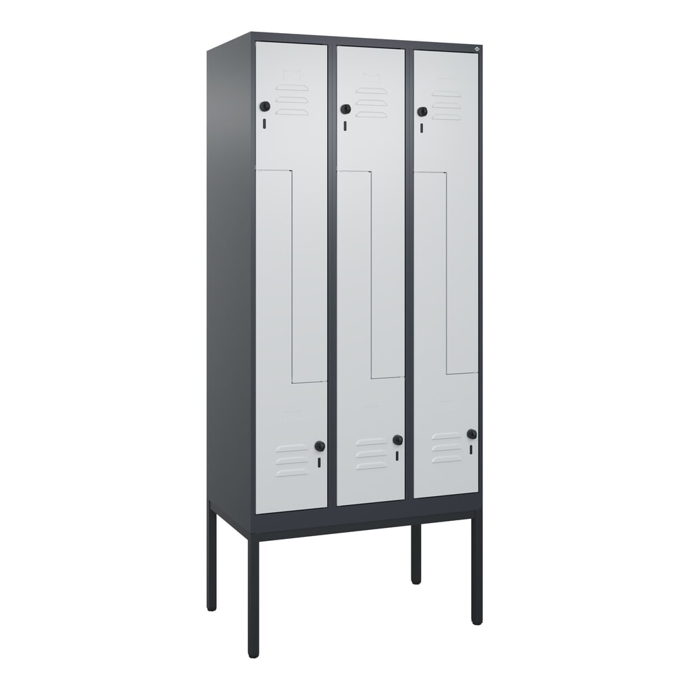 C+P Z-Spind Classic PLUS, Gestell, 6 Abteile, HxBxT 2.120 x 900 x 500 mm, anthrazitgrau, lichtgrau, für Vorhängeschloss Produktabbildung Nr. 9: C+P Z-Spind Classic PLUS, Gestell, 6 Abteile, HxBxT 2.120 x 900 x 500 mm, anthrazitgrau, lichtgrau, für Vorhängeschloss