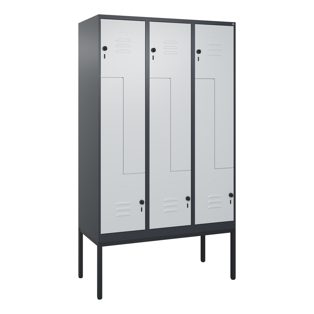 C+P Z-Spind Classic PLUS, Gestell, 6 Abteile, HxBxT 2.120 x 1.200 x 500 mm, anthrazitgrau, lichtgrau, für Vorhängeschloss Produktabbildung Nr. 9: C+P Z-Spind Classic PLUS, Gestell, 6 Abteile, HxBxT 2.120 x 1.200 x 500 mm, anthrazitgrau, lichtgrau, für Vorhängeschloss