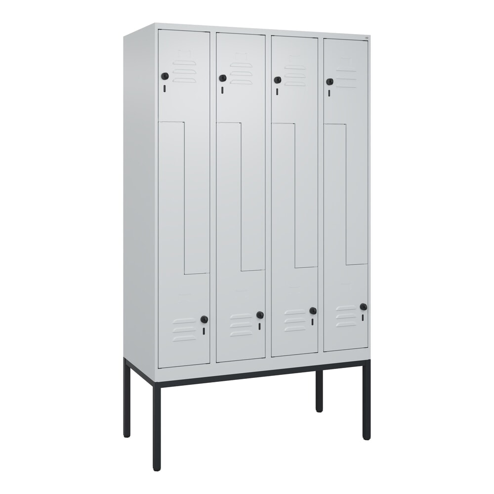 C+P Z-Spind Classic PLUS, Gestell, 8 Abteile, HxBxT 2.120 x 1.200 x 500 mm, lichtgrau, lichtgrau, für Vorhängeschloss Produktabbildung Nr. 9: C+P Z-Spind Classic PLUS, Gestell, 8 Abteile, HxBxT 2.120 x 1.200 x 500 mm, lichtgrau, lichtgrau, für Vorhängeschloss