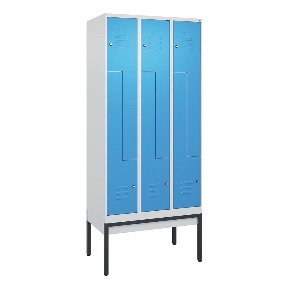 C+P Z-Spind Classic PLUS, Gestell, 6 Abteile, HxBxT 2.120 x 900 x 500 mm, lichtgrau, lichtblau, Zylinderschloss Produktabbildung Nr. 9: C+P Z-Spind Classic PLUS, Gestell, 6 Abteile, HxBxT 2.120 x 900 x 500 mm, lichtgrau, lichtblau, Zylinderschloss