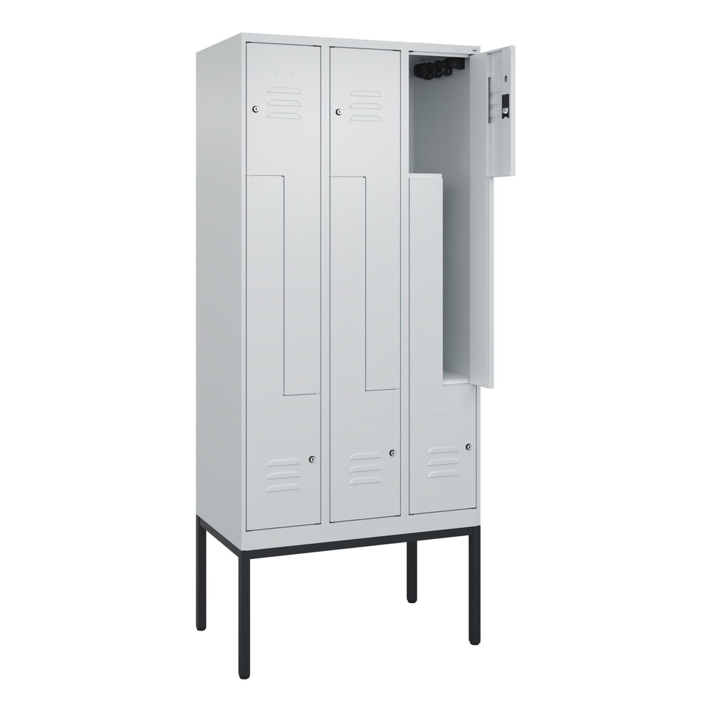 C+P Z-Spind Classic PLUS, Gestell, 6 Abteile, HxBxT 2.120 x 900 x 500 mm, lichtgrau, lichtgrau, Zylinderschloss Produktabbildung Nr. 1: C+P Z-Spind Classic PLUS, Gestell, 6 Abteile, HxBxT 2.120 x 900 x 500 mm, lichtgrau, lichtgrau, Zylinderschloss
