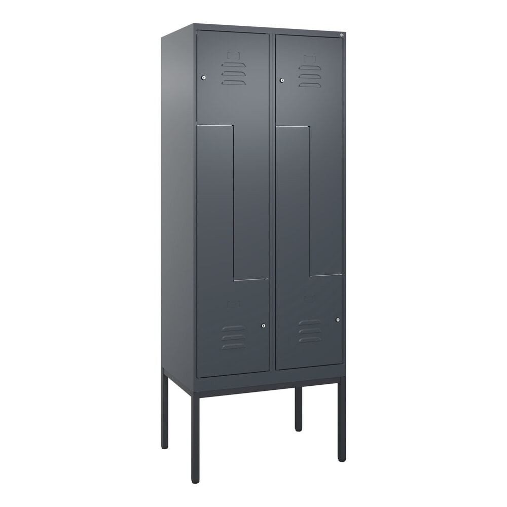 C+P Z-Spind Classic PLUS, Gestell, 4 Abteile, HxBxT 2.120 x 800 x 500 mm, anthrazitgrau, anthrazitgrau, Zylinderschloss Produktabbildung Nr. 9: C+P Z-Spind Classic PLUS, Gestell, 4 Abteile, HxBxT 2.120 x 800 x 500 mm, anthrazitgrau, anthrazitgrau, Zylinderschloss