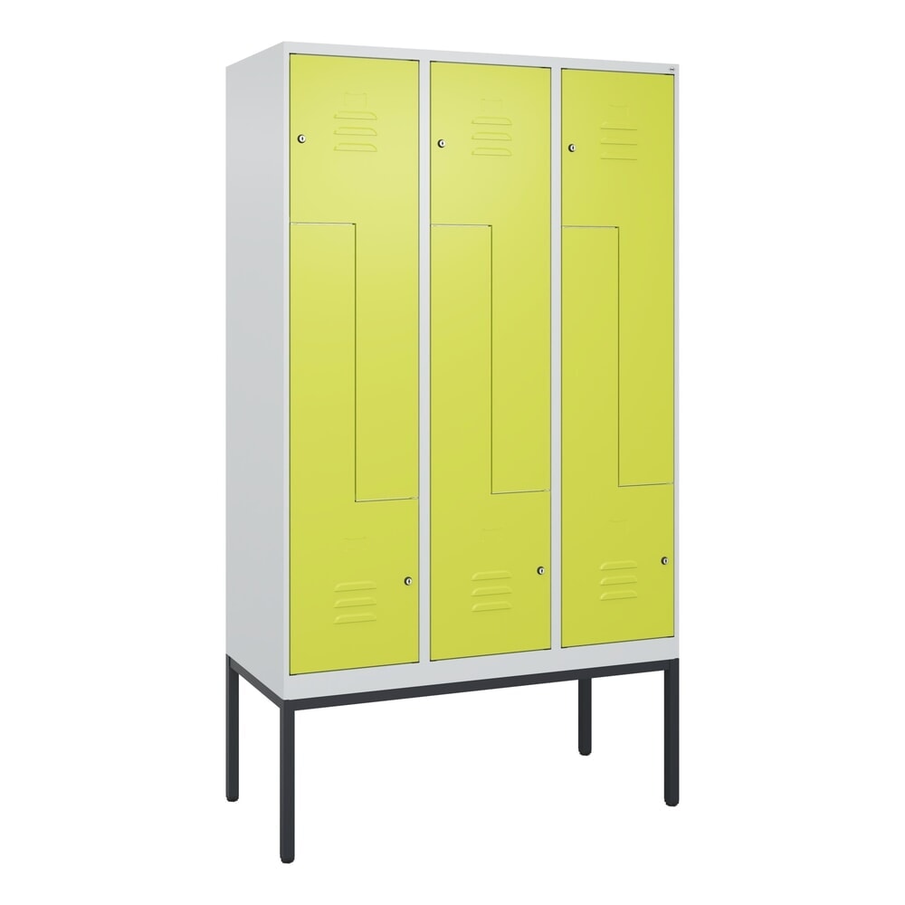 C+P Z-Spind Classic PLUS, Gestell, 6 Abteile, HxBxT 2.120 x 1.200 x 500 mm, lichtgrau, clowngrün, Zylinderschloss Produktabbildung Nr. 9: C+P Z-Spind Classic PLUS, Gestell, 6 Abteile, HxBxT 2.120 x 1.200 x 500 mm, lichtgrau, clowngrün, Zylinderschloss