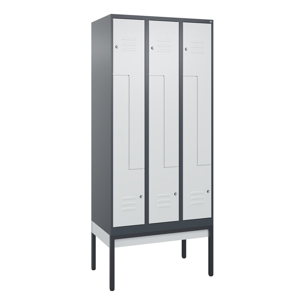 C+P Z-Spind Classic PLUS, Gestell, 6 Abteile, HxBxT 2.120 x 900 x 500 mm, anthrazitgrau, lichtgrau, Zylinderschloss Produktabbildung Nr. 9: C+P Z-Spind Classic PLUS, Gestell, 6 Abteile, HxBxT 2.120 x 900 x 500 mm, anthrazitgrau, lichtgrau, Zylinderschloss
