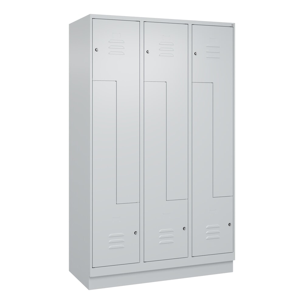 Produktabbildung Nr. 9: C+P Z-Spind Classic PLUS, Sockel, 6 Abteile, HxBxT 1.950 x 1.200 x 500 mm, lichtgrau, lichtgrau, Zylinderschloss