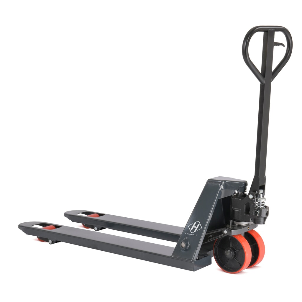 Handhubwagen HEMMDAL PTM 2.5, Tragfähigkeit 2.500 kg, Gabellänge 1.150 mm, Polyurethan, Einfachrolle Produktabbildung: Handhubwagen HEMMDAL PTM 2.5, Tragfähigkeit 2.500 kg, Gabellänge 1.150 mm, Polyurethan, Einfachrolle