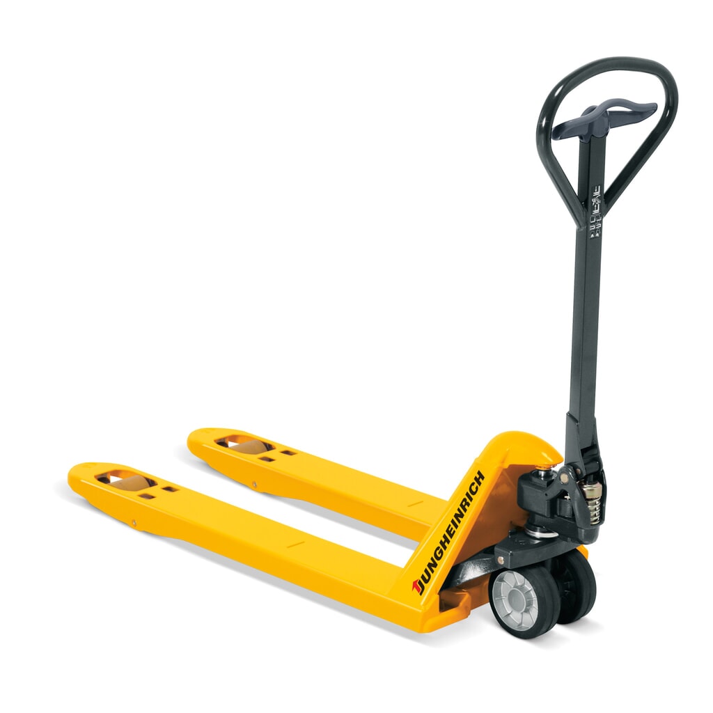 Jungheinrich Handhubwagen AM 22, Tragfähigkeit 2200 kg, Gabellänge 1150 mm, Nylon-Lenkräder, Nylon-Gabelrollen, Einfachbereifung Produktabbildung: Jungheinrich Handhubwagen AM 22, Tragfähigkeit 2200 kg, Gabellänge 1150 mm, Nylon-Lenkräder, Nylon-Gabelrollen, Einfachbereifung