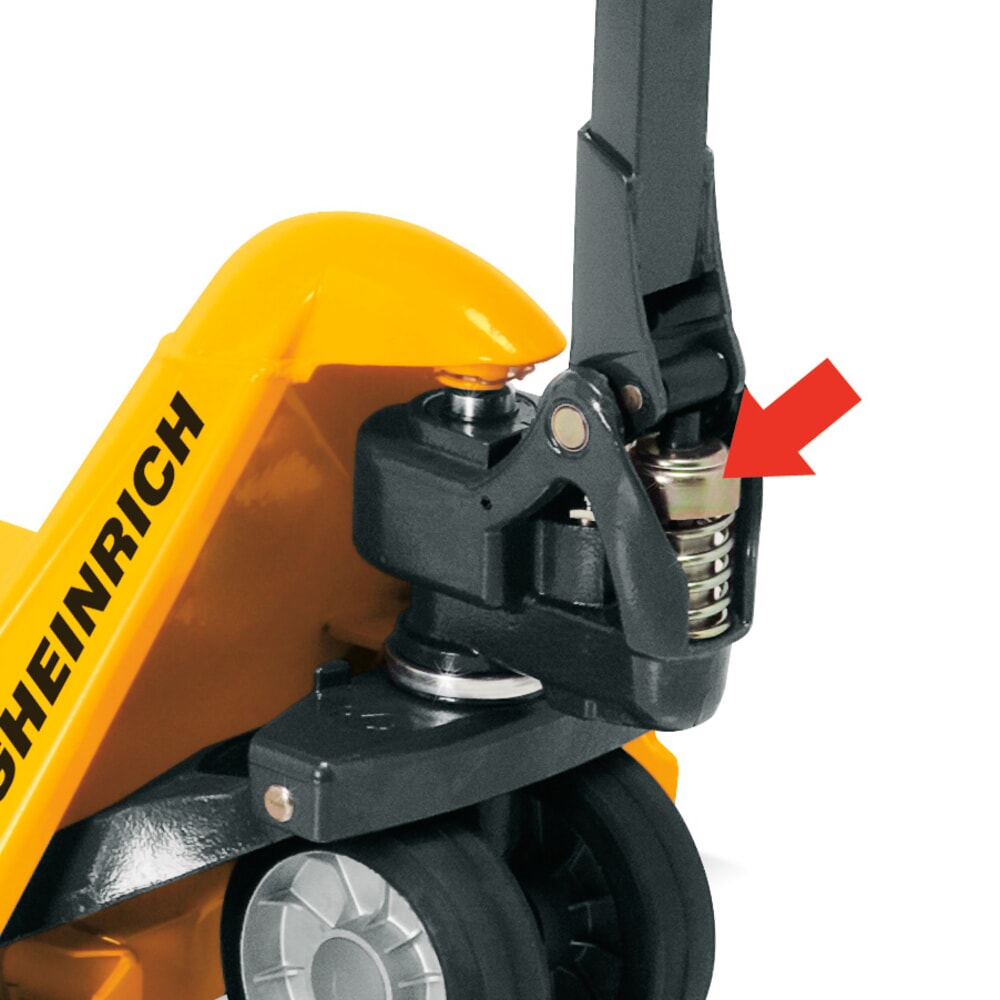 Jungheinrich Handhubwagen AM 22 mit Schnellhub, Tragfähigkeit 2.200 kg, Sonder-Gabeltragbreite 680 mm, Gabellänge 1.150 mm, Nylon Produktabbildung Nr. 2: Jungheinrich Handhubwagen AM 22 mit Schnellhub, Tragfähigkeit 2.200 kg, Sonder-Gabeltragbreite 680 mm, Gabellänge 1.150 mm, Nylon