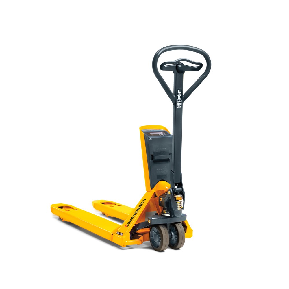 Produktabbildung Nr. 5: Jungheinrich Hubwagen mit Waage AMW 22p mit Komfortanzeige, Tragfähigkeit 2.200 kg, Vollgummi/Polyurethan, Tandemrollen
