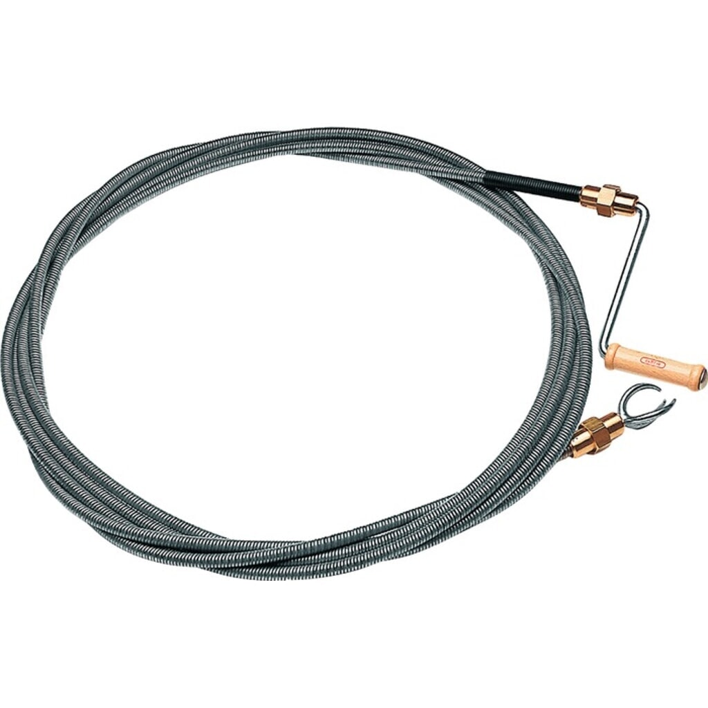 Rohrreinigungswelle Länge 5 m Wellen-D. 12 mm Krallen-D. 40 mm doppellagig mit Stahlkupplung CABERE Produktabbildung: Rohrreinigungswelle Länge 5 m Wellen-D. 12 mm Krallen-D. 40 mm doppellagig mit Stahlkupplung CABERE