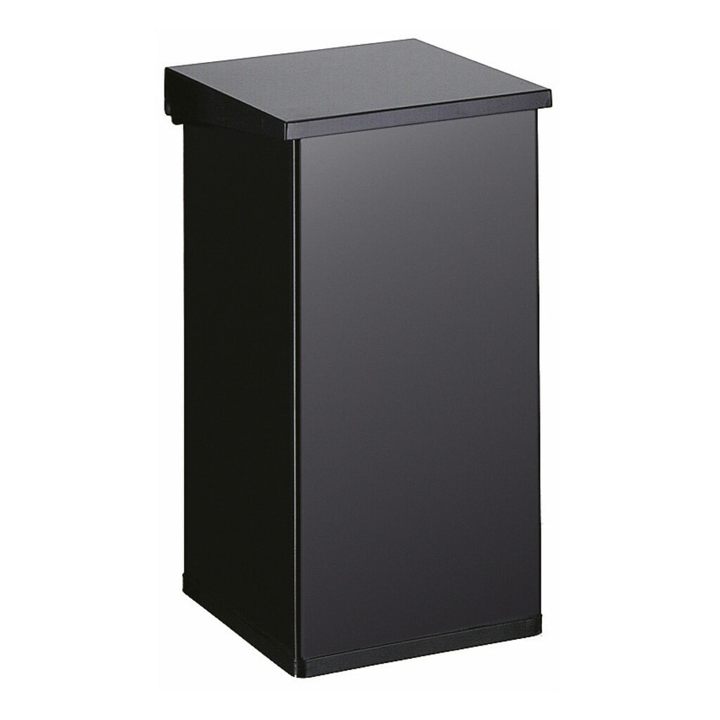 CARRO Lift Abfallbehälter mit Dämpfersystem, 55 Liter, aus Aluminium, schwarz Produktabbildung: CARRO Lift Abfallbehälter mit Dämpfersystem, 55 Liter, aus Aluminium, schwarz