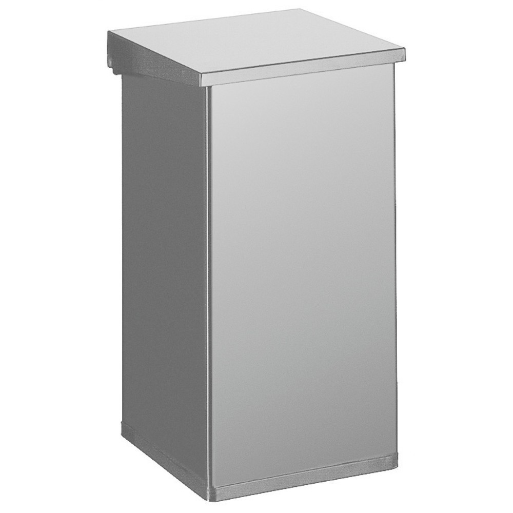 Produktabbildung: CARRO Lift Abfallbehälter mit Dämpfersystem, 55 Liter, aus Aluminium, aluminiumgrau