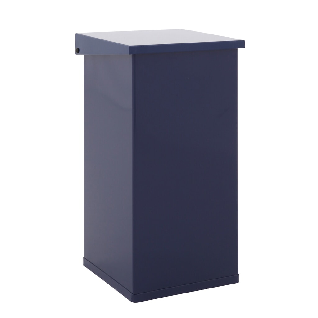 CARRO Lift Abfallbehälter mit Dämpfersystem, 55 Liter, aus Aluminium, blau Produktabbildung: CARRO Lift Abfallbehälter mit Dämpfersystem, 55 Liter, aus Aluminium, blau
