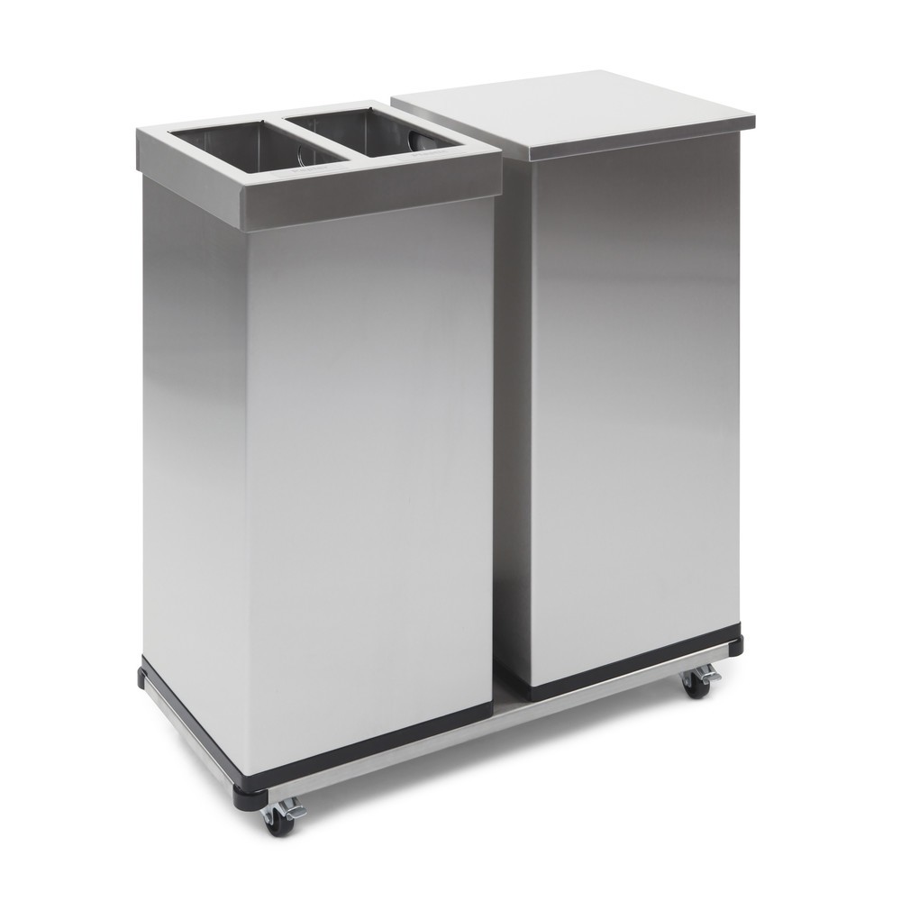 Produktabbildung Nr. 2: CARRO Lift Abfallbehälter aus Edelstahl, 2x52 Liter