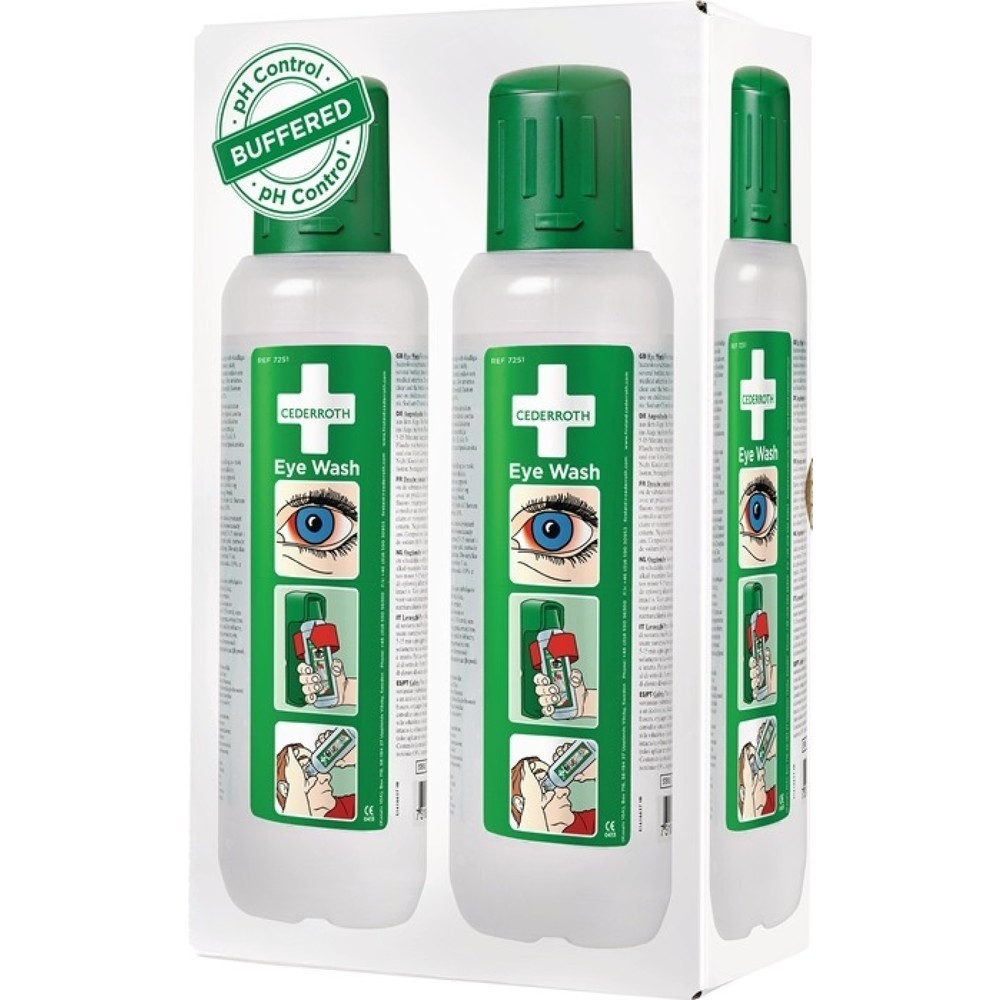 Produktabbildung: CEDERROTH Augenspülflasche 2 x 0,5l DIN EN15154-4