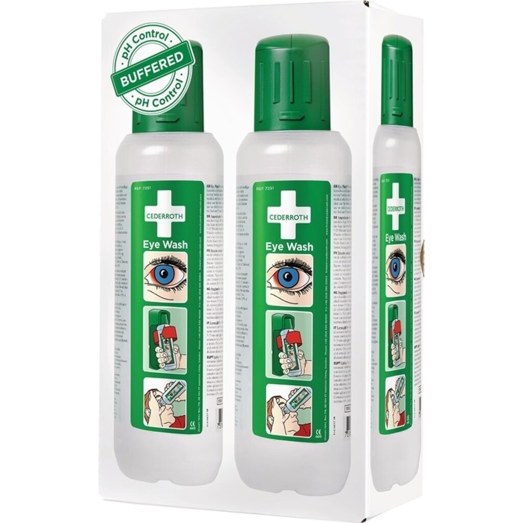 Produktabbildung: CEDERROTH Augenspülflasche 2 x 0,5l DIN EN15154-4