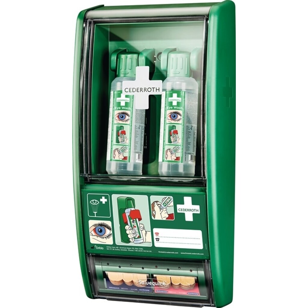 CEDERROTH Augenspülstation 2 x 0,5 l,1 x Produktabbildung: CEDERROTH Augenspülstation 2 x 0,5 l,1 x